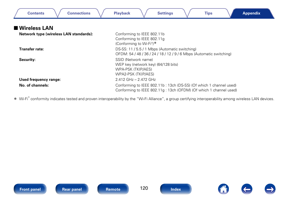 2 wireless lan | Marantz M-CR610 User Manual | Page 120 / 132