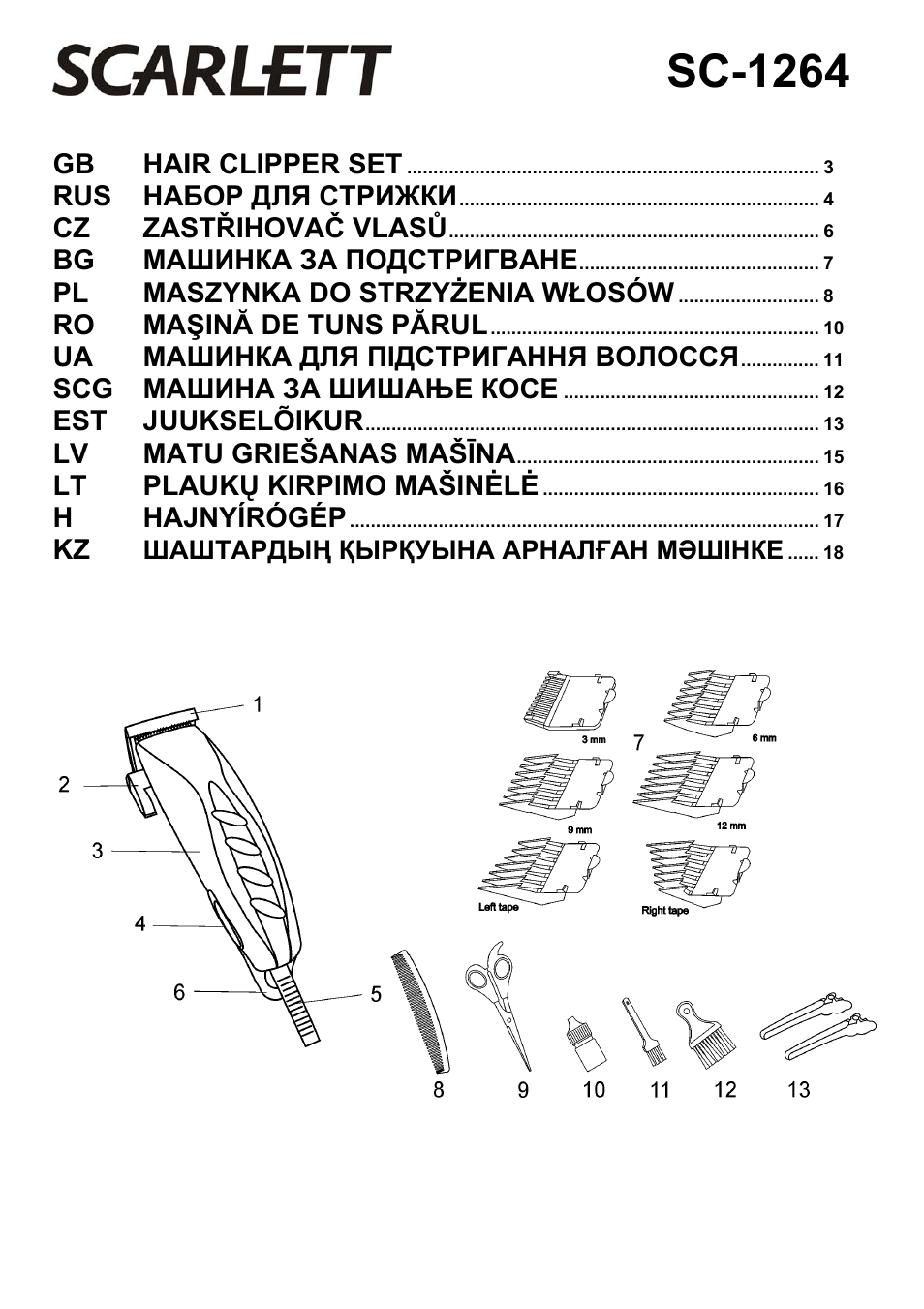 Scarlett SC-1264 User Manual | 19 pages