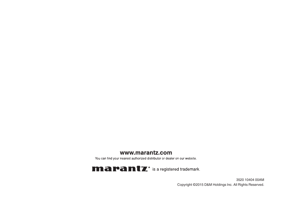 Marantz M-CR511 User Manual | Page 133 / 133