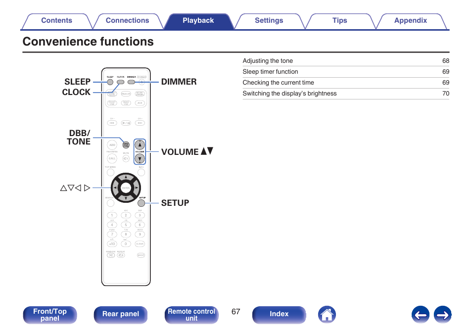 Convenience functions | Marantz M-CR511 User Manual | Page 67 / 133