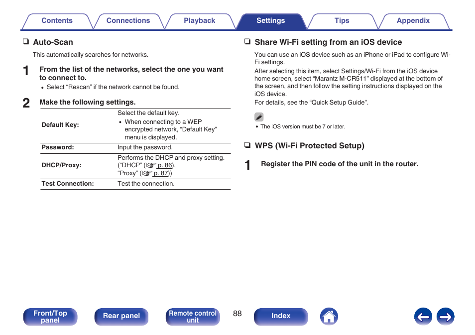 Marantz M-CR511 User Manual | Page 88 / 133