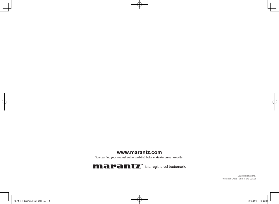 Marantz PM-14S1 User Manual | Page 36 / 36