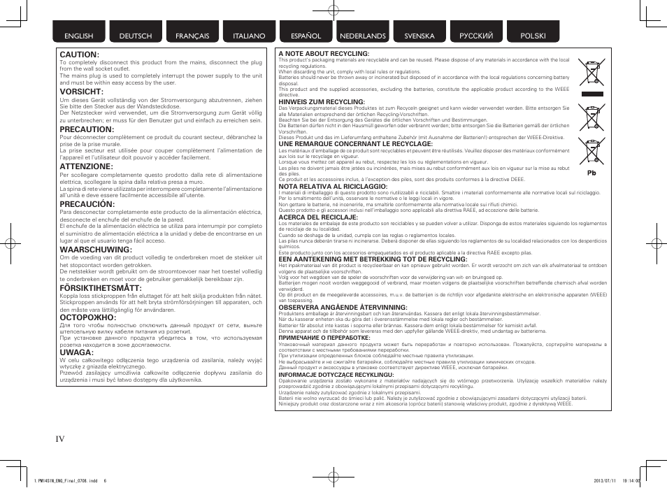 Marantz PM-14S1 User Manual | Page 6 / 36