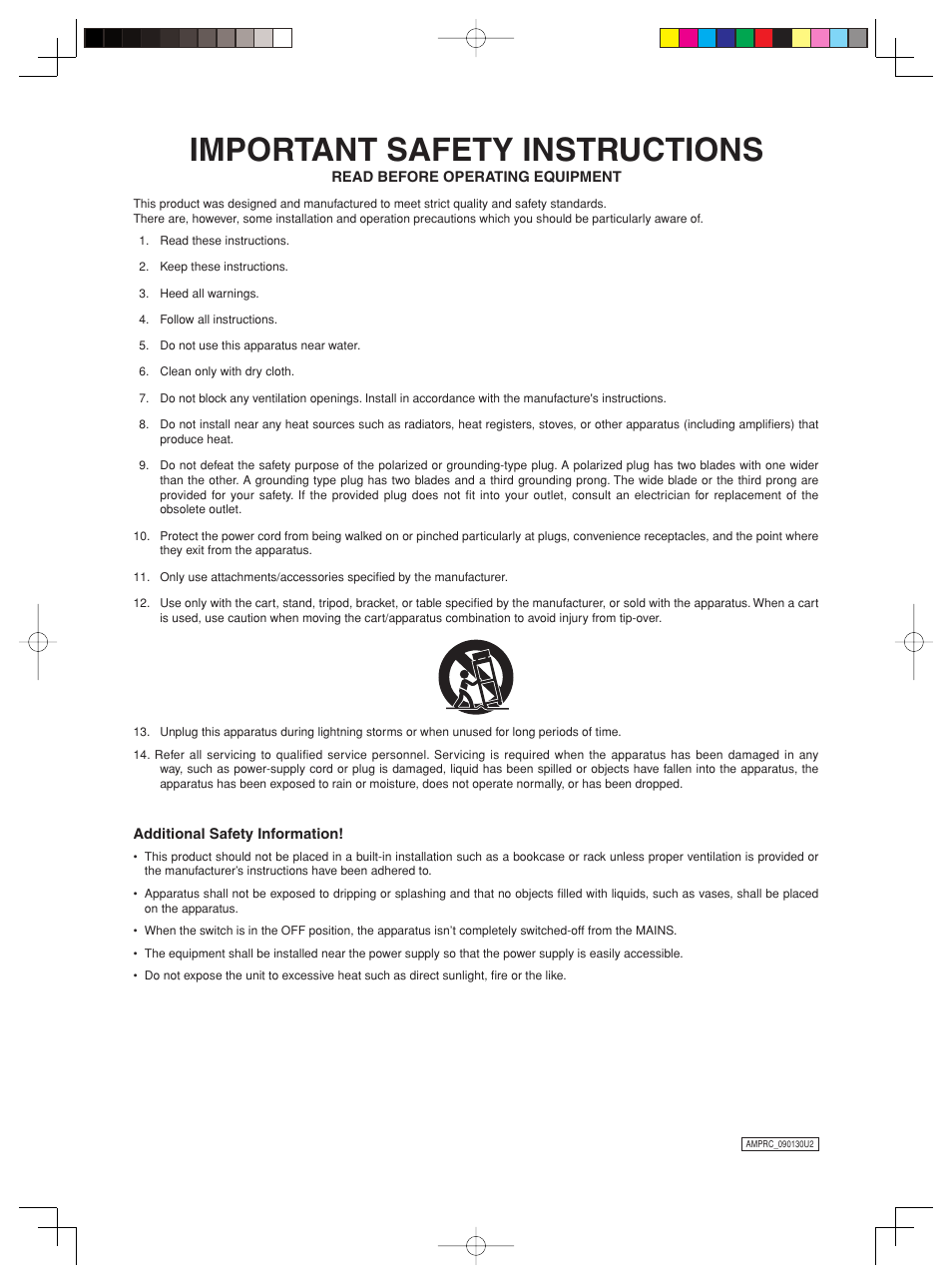 Important safety instructions | Marantz PM-15S2 User Manual | Page 3 / 33