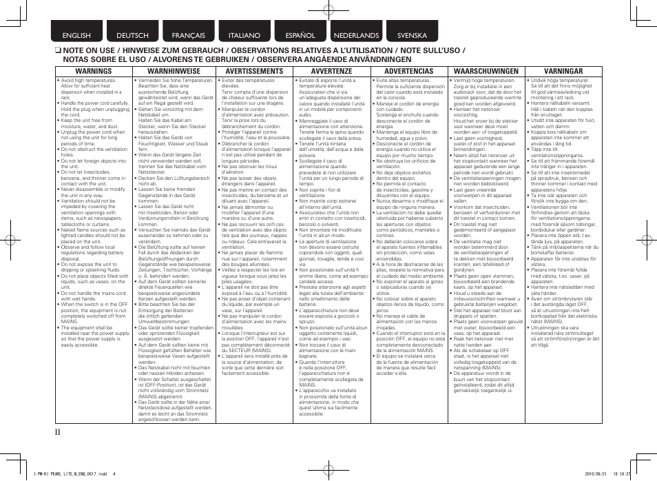 Ii n | Marantz PM7004N User Manual | Page 4 / 20