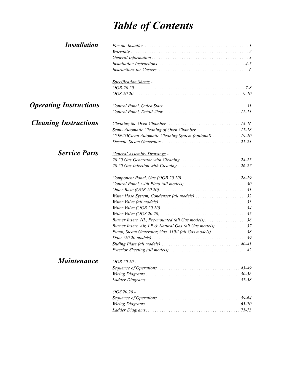 Cleveland Range Convotherm Combination Oven-Steamer Gas 20.20 User Manual | Page 2 / 81