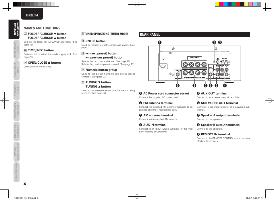 Marantz M-CR502 User Manual | Page 10 / 39
