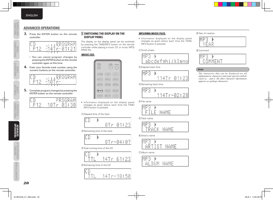 Advanced operations | Marantz M-CR502 User Manual | Page 24 / 39