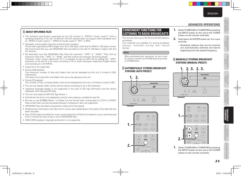 Marantz M-CR502 User Manual | Page 25 / 39