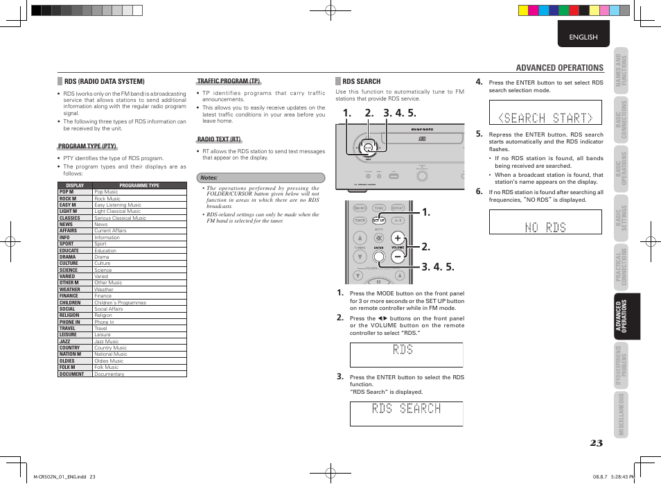 Advanced operations | Marantz M-CR502 User Manual | Page 27 / 39