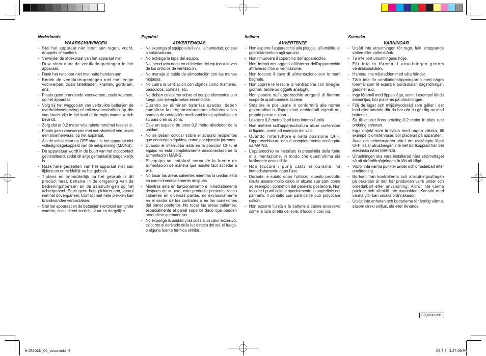 Marantz M-CR502 User Manual | Page 4 / 39