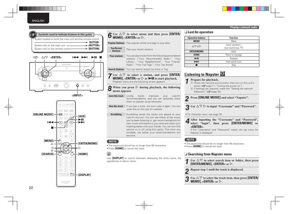 Listening to napster | Marantz MCR603 User Manual | Page 28 / 56