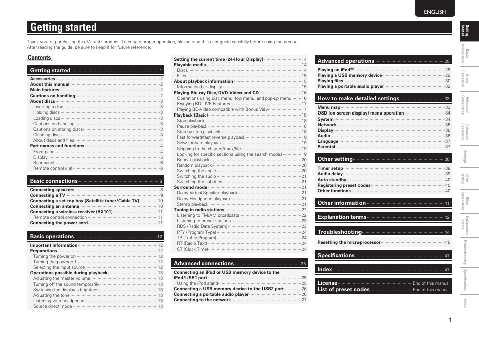 Marantz MER803 User Manual | Page 7 / 60