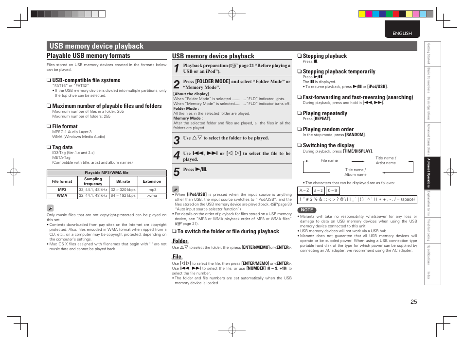 Marantz MCR503 User Manual | Page 30 / 43