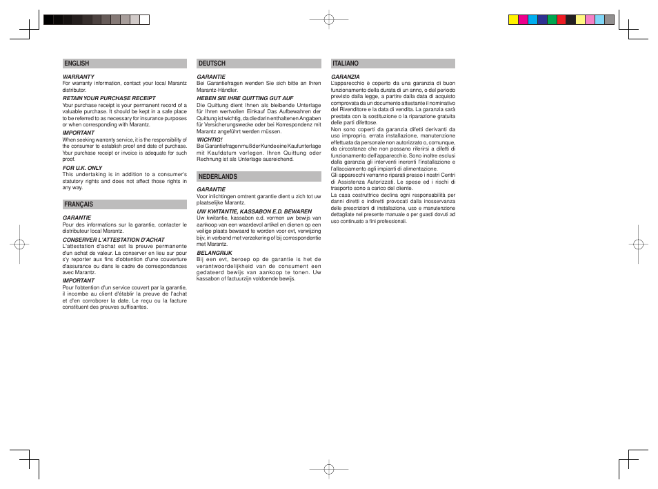 Marantz MM8003 User Manual | Page 2 / 19