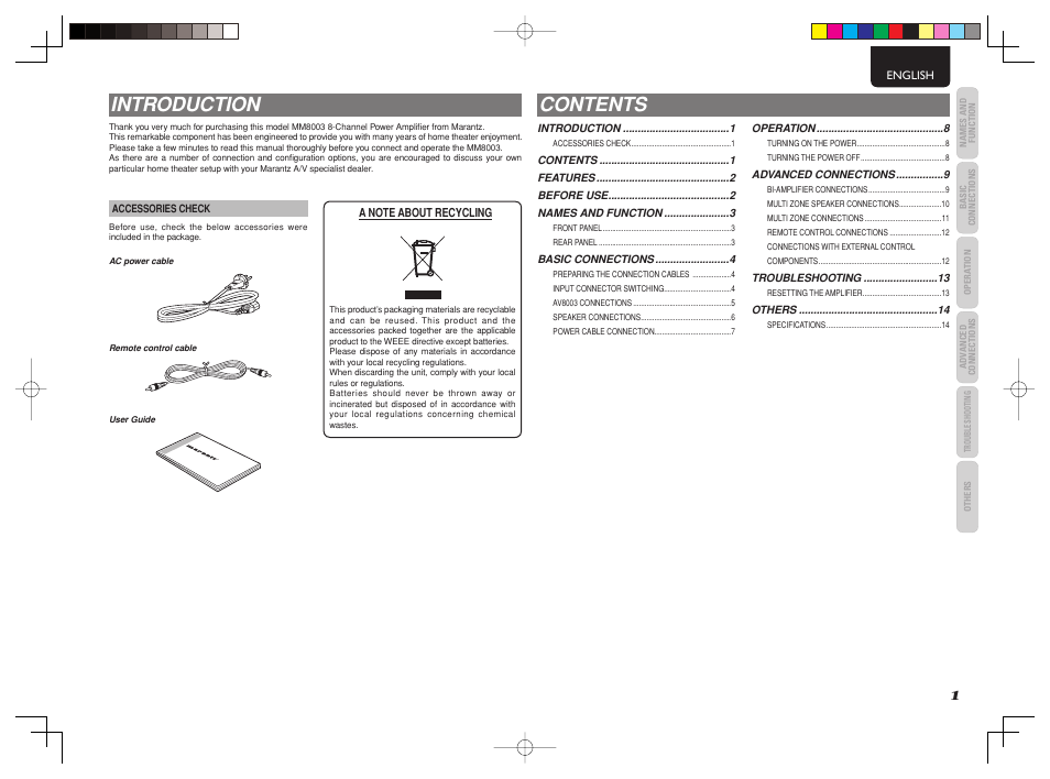 Marantz MM8003 User Manual | Page 5 / 19