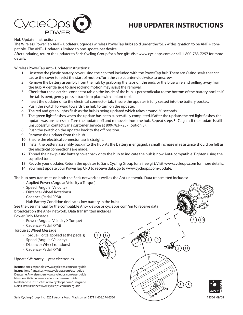 CycleOps Hub Updater User Manual | 1 page