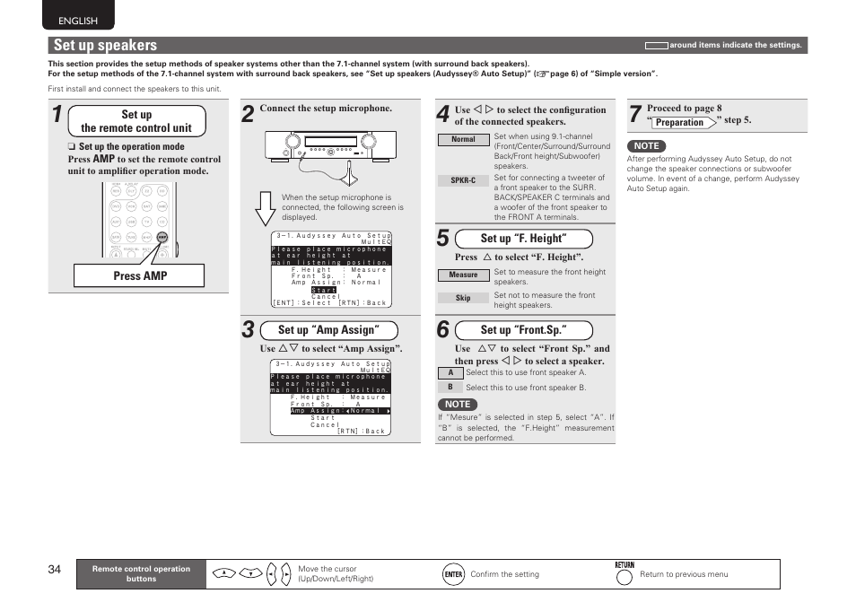 Set up speakers | Marantz NR1601 User Manual | Page 40 / 88