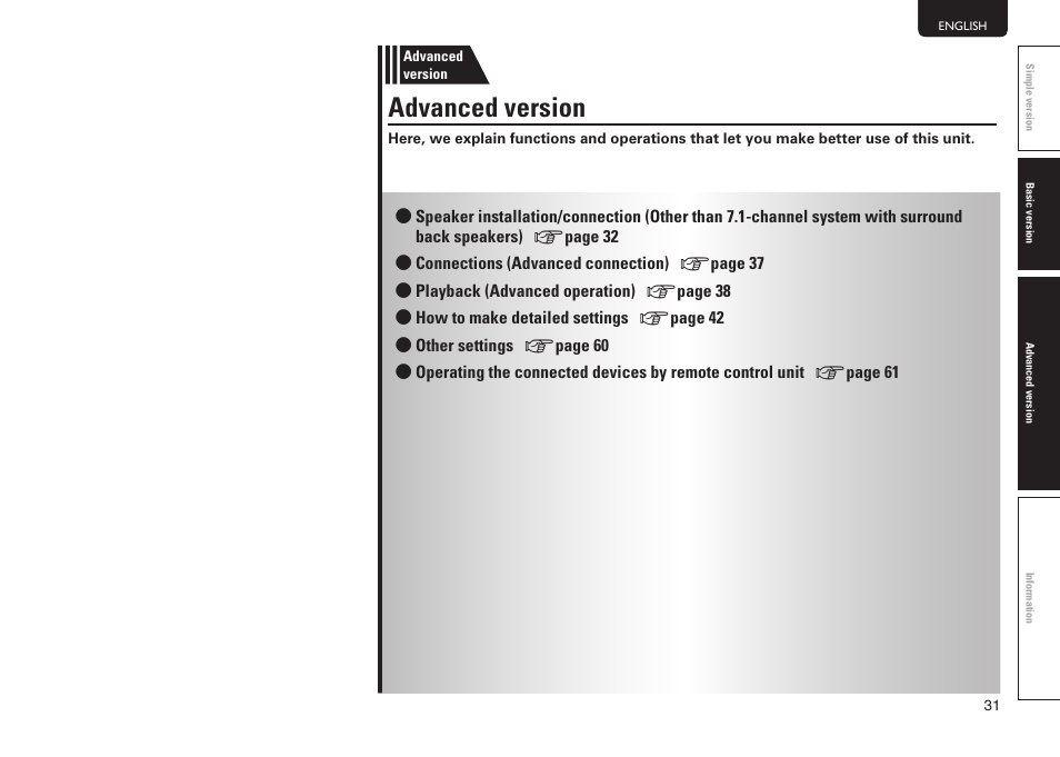 Advanced version | Marantz SR5005 User Manual | Page 37 / 92
