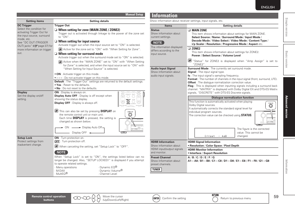 Information | Marantz SR5005 User Manual | Page 65 / 92