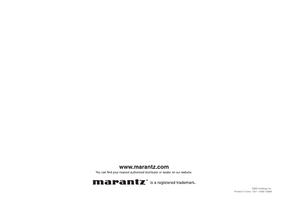 Marantz SR5005 User Manual | Page 92 / 92