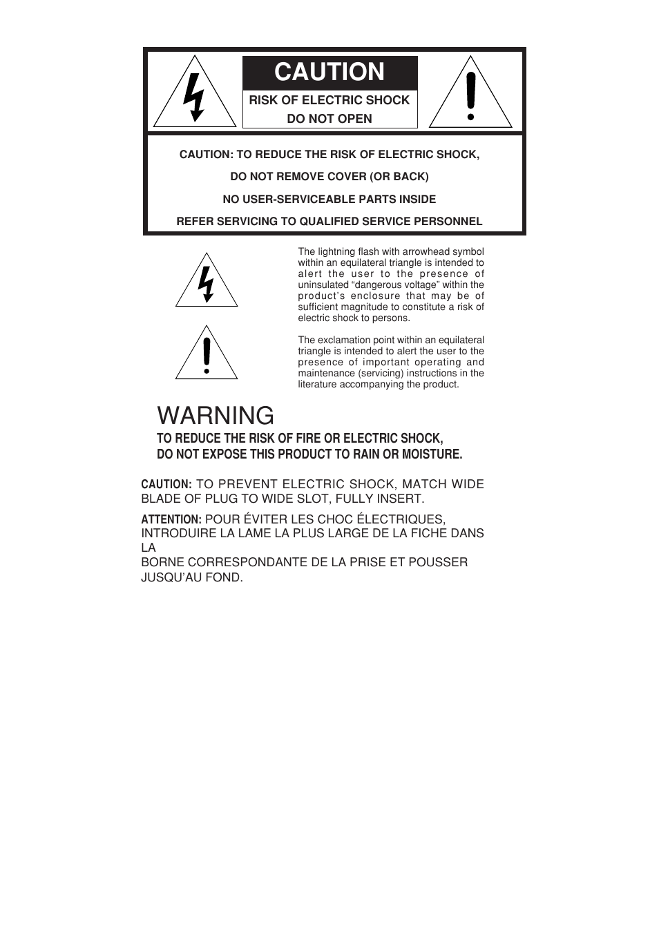 Caution, Warning | Marantz MA-9S1N User Manual | Page 2 / 47