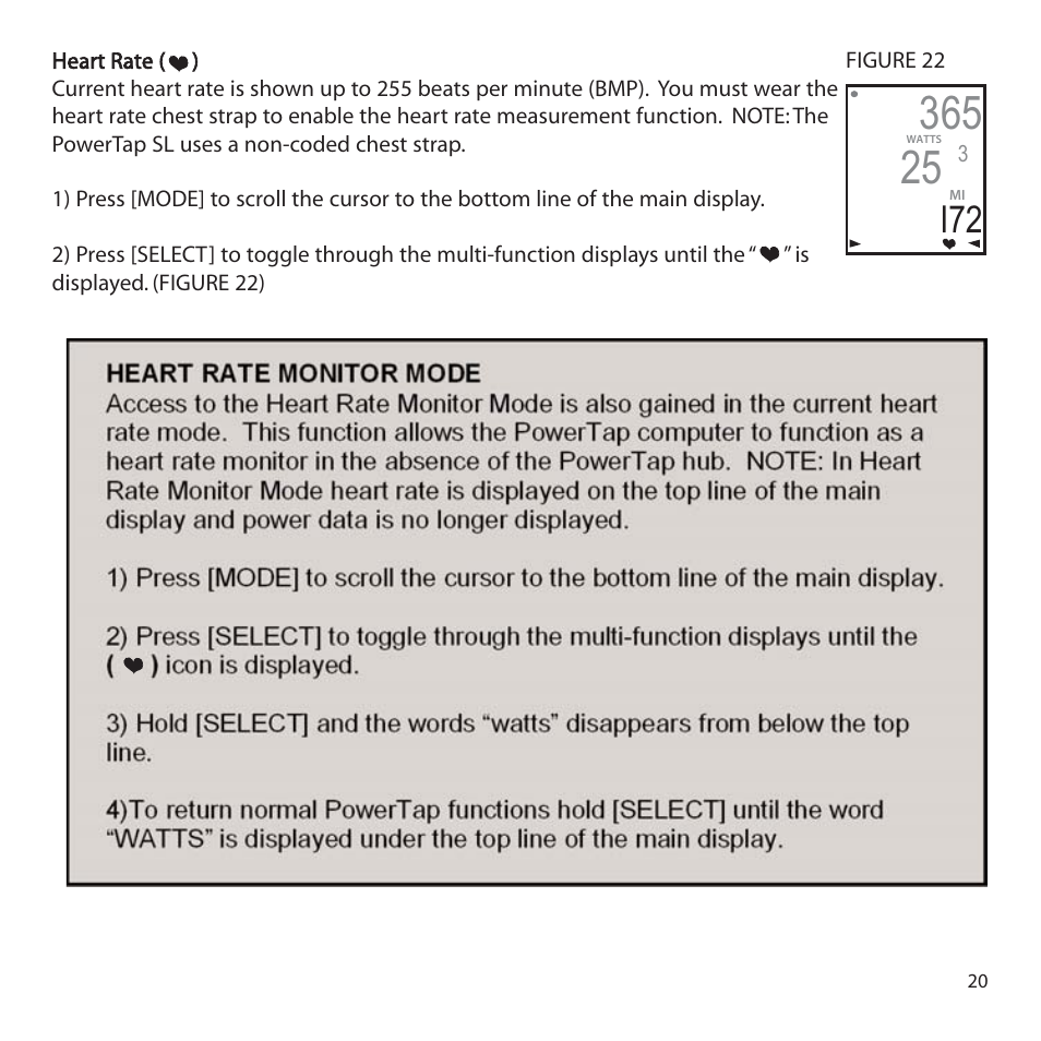 CycleOps PowerTap User Manual | Page 20 / 40