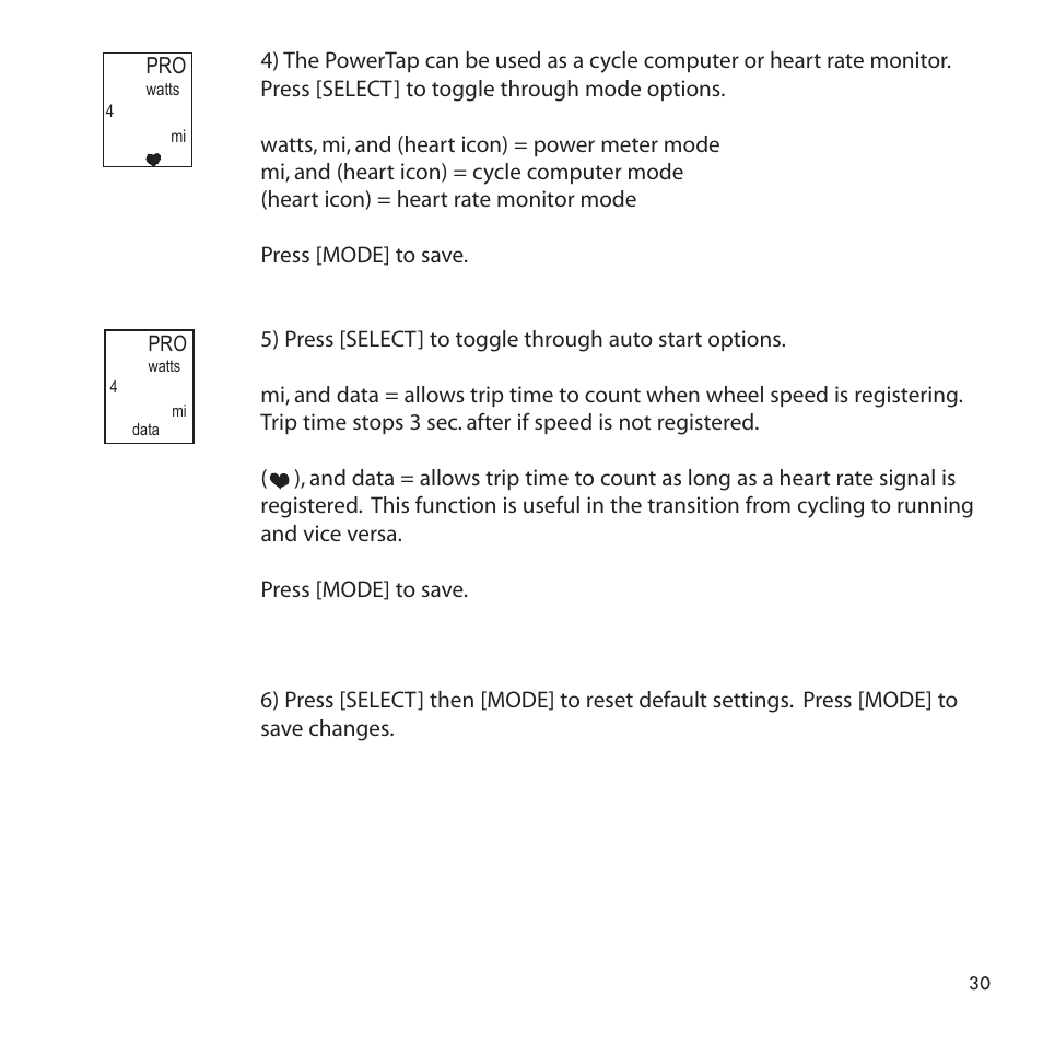 CycleOps PowerTap User Manual | Page 30 / 40