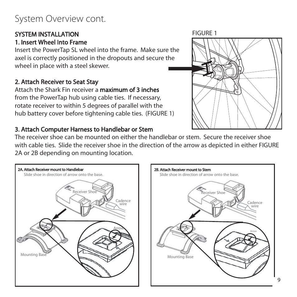 System overview cont, Figure 1 | CycleOps PowerTap User Manual | Page 9 / 40