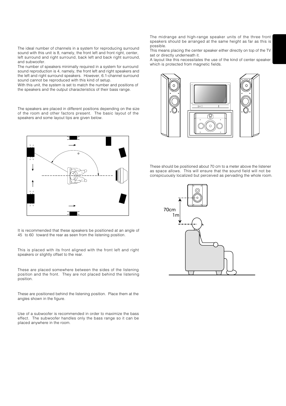 Positioning and connect- ing the speakers, Positioning the speakers | Marantz PS-17 User Manual | Page 17 / 44