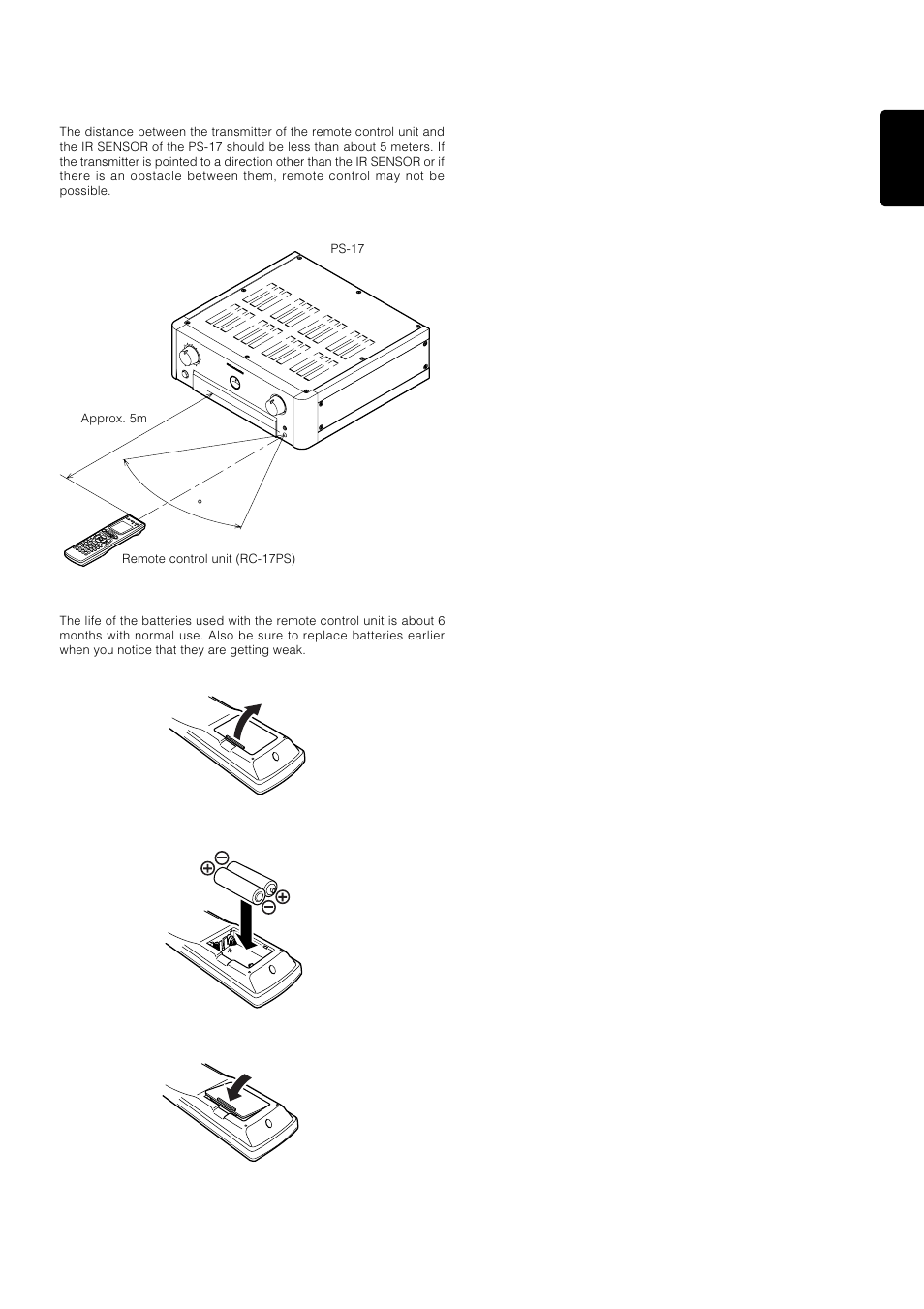 Operation of remote control unit | Marantz PS-17 User Manual | Page 33 / 44