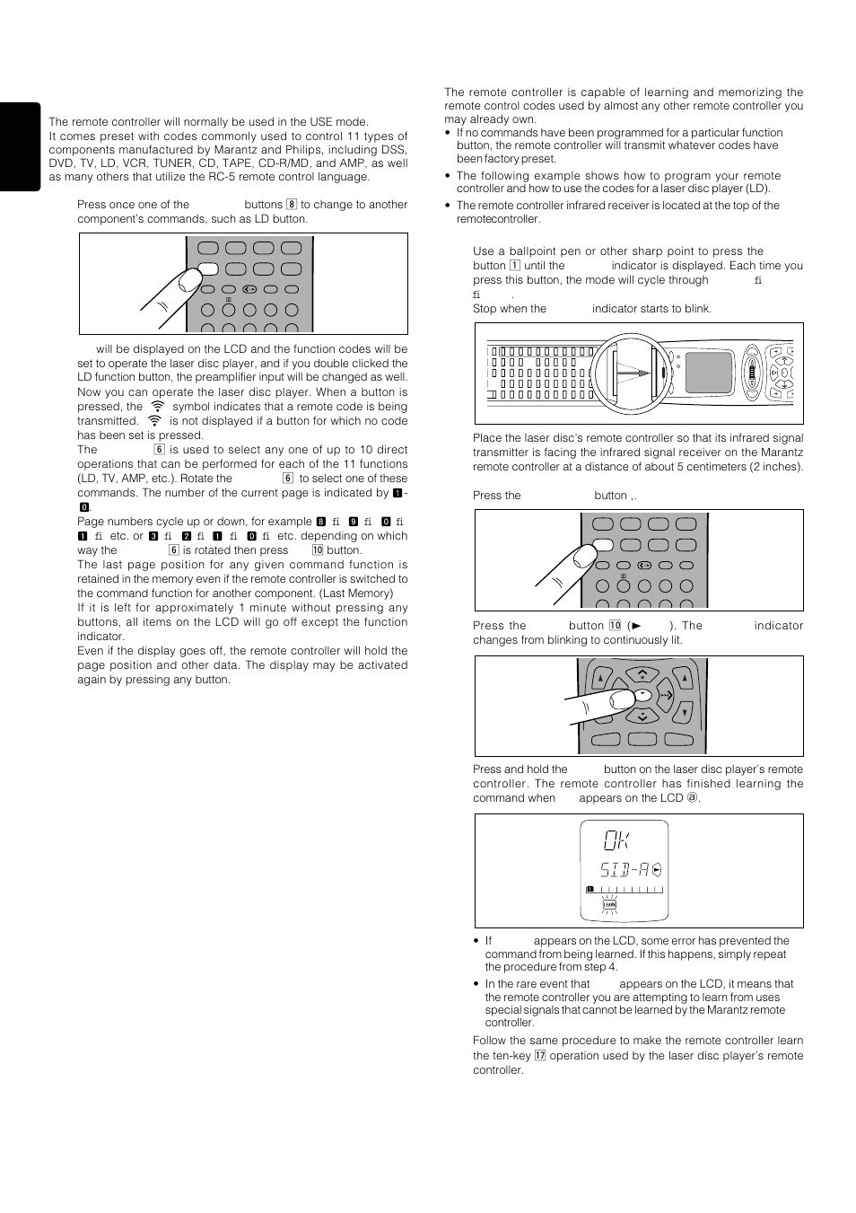 Basic operation, 24 english, Learn mode | Use mode, Source | Marantz PS-17 User Manual | Page 34 / 44