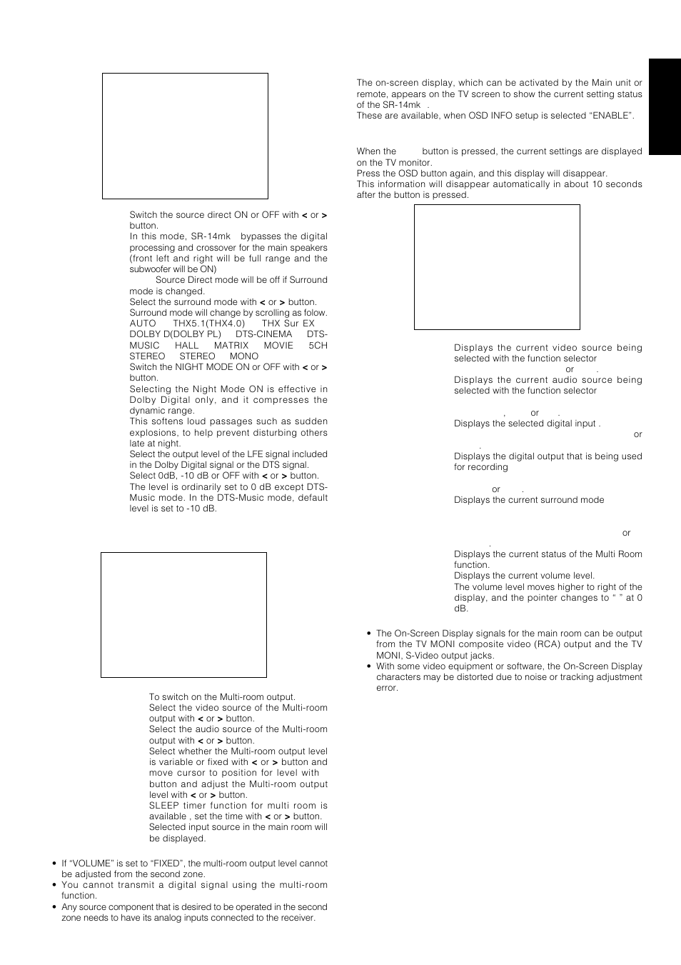 On screen display infomation, English | Marantz SR-14mkII User Manual | Page 24 / 35