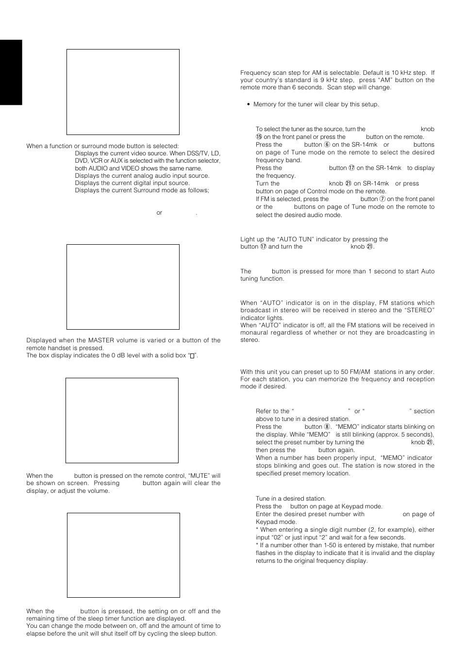 Basic operation, Listening to the tuner, English | Marantz SR-14mkII User Manual | Page 25 / 35