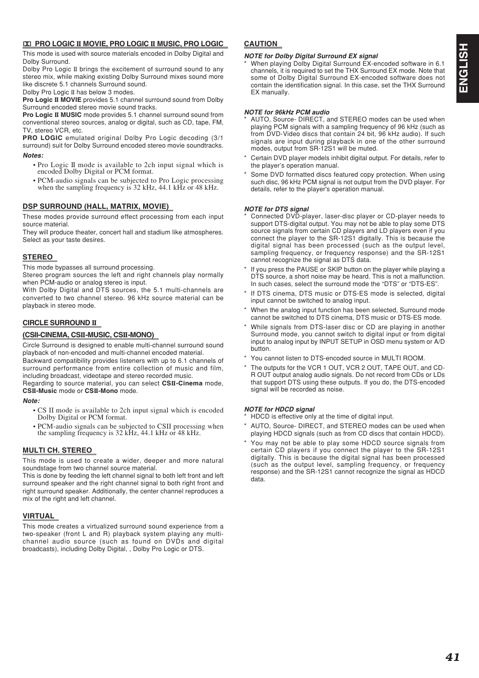 41 english | Marantz SR-12S1N User Manual | Page 44 / 58