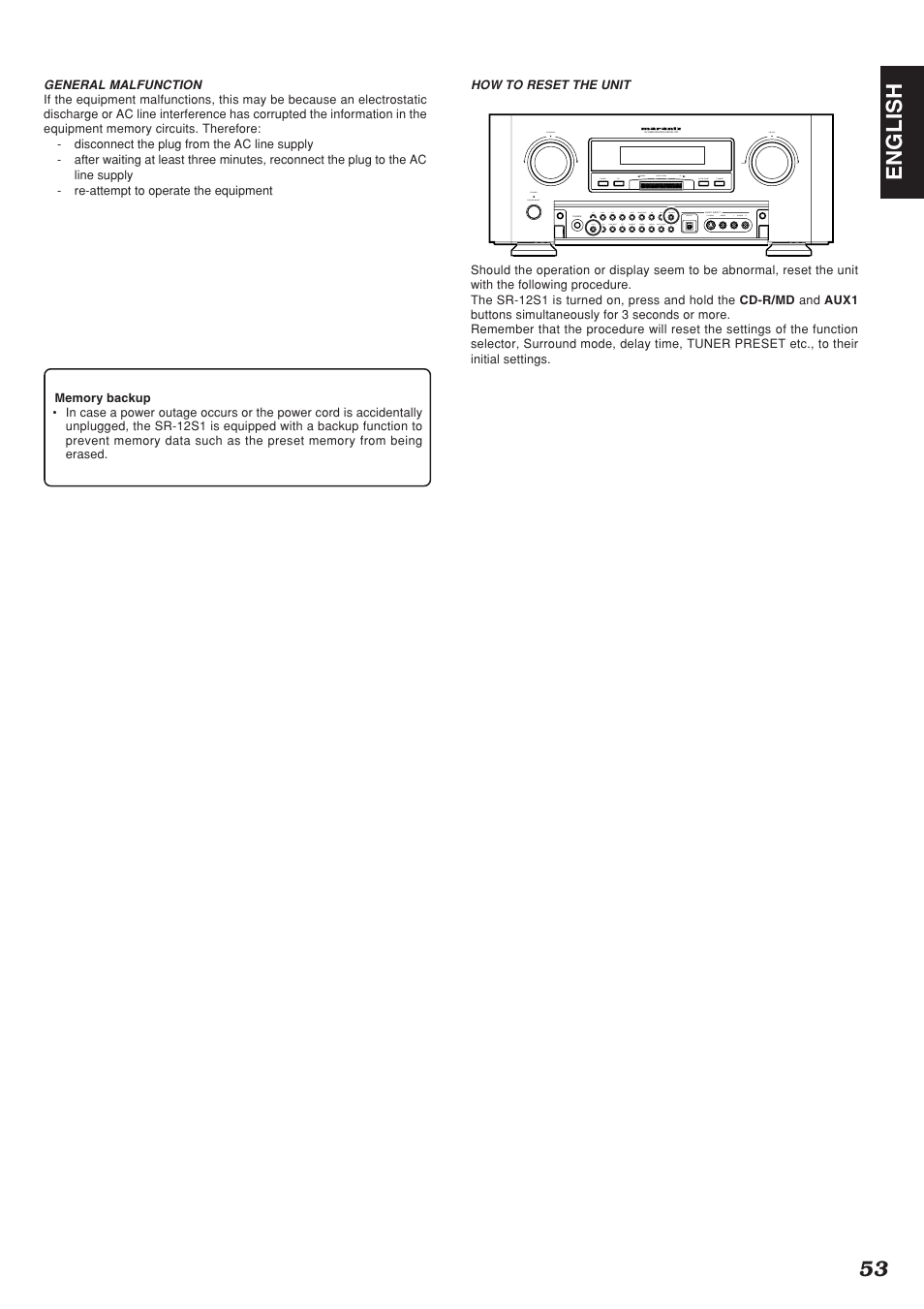 53 english | Marantz SR-12S1N User Manual | Page 56 / 58