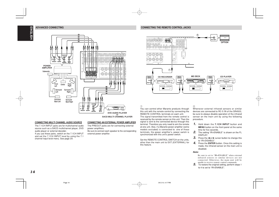 Marantz SR4500N User Manual | Page 18 / 43