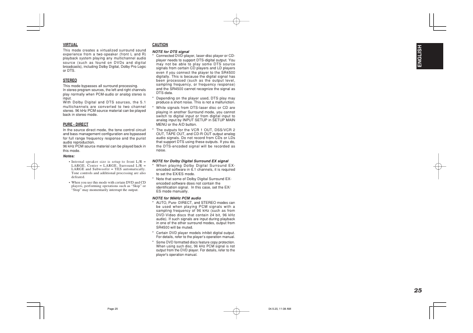 Marantz SR4500N User Manual | Page 29 / 43