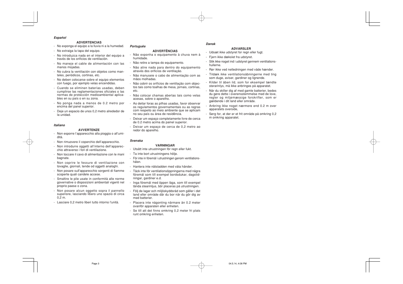 Marantz SR4500N User Manual | Page 4 / 43