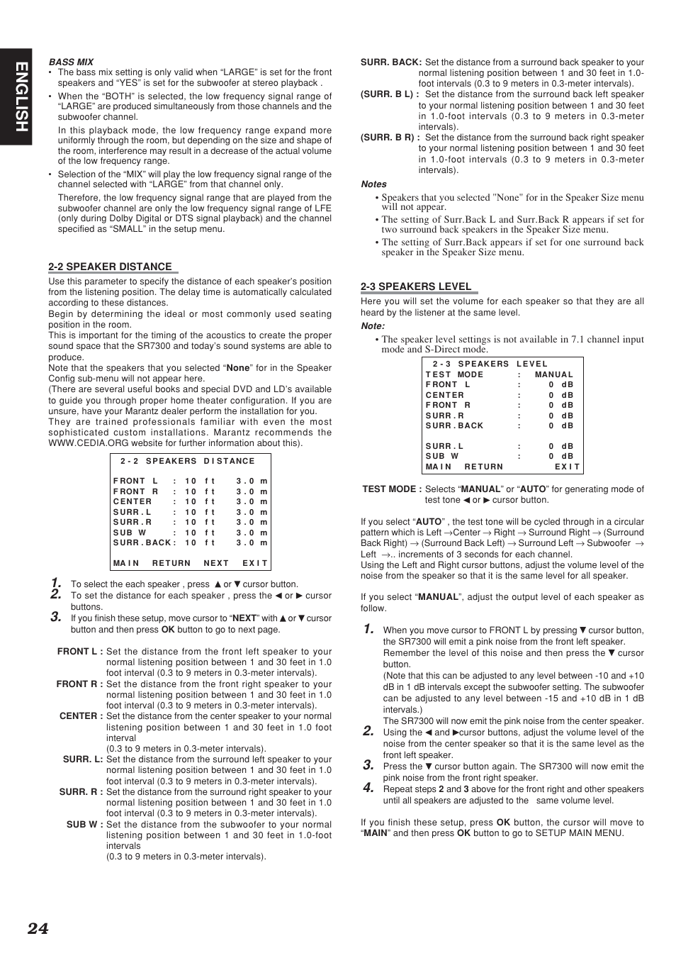 24 english | Marantz SR7300N User Manual | Page 27 / 54