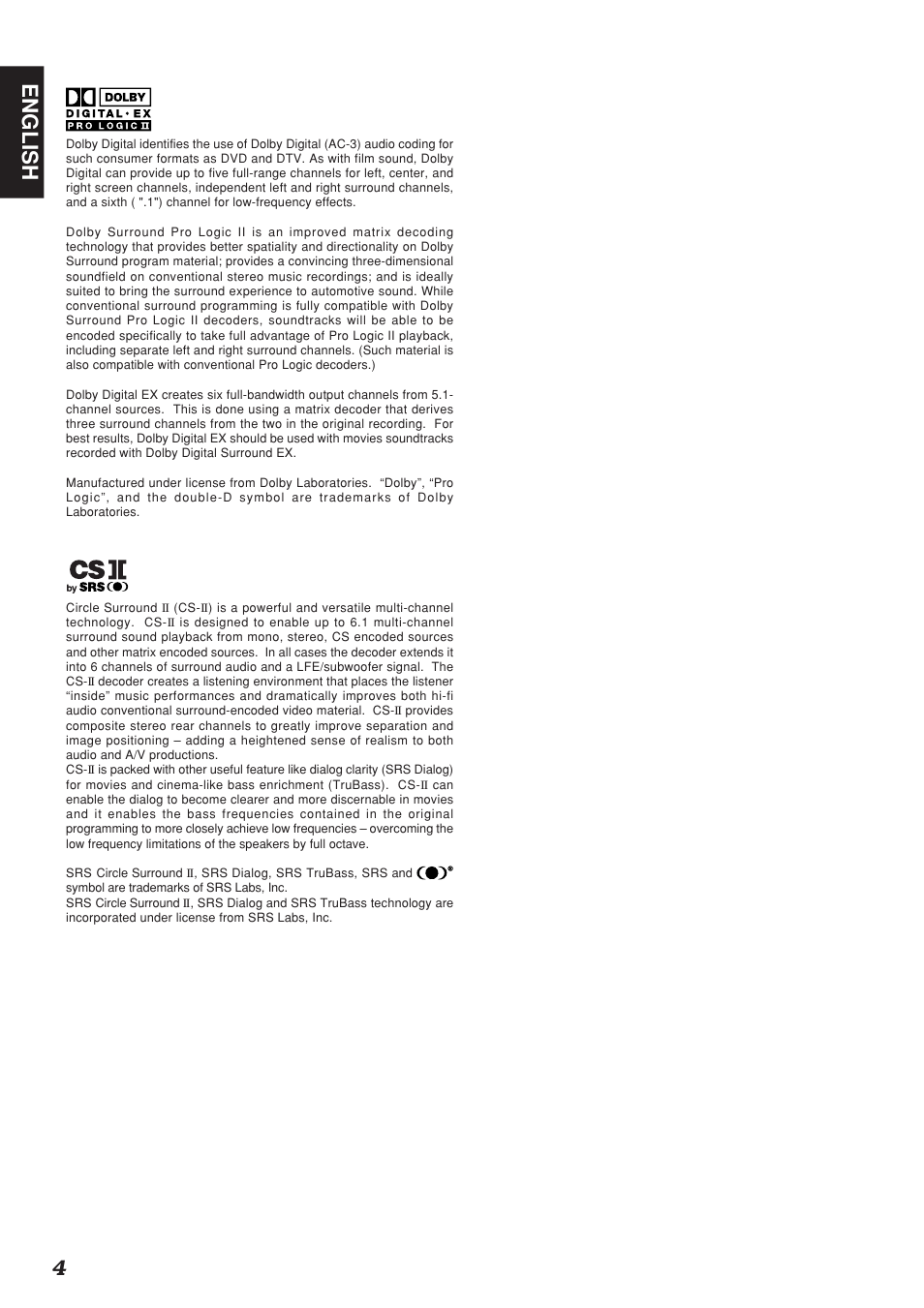 4english | Marantz SR7300N User Manual | Page 7 / 54