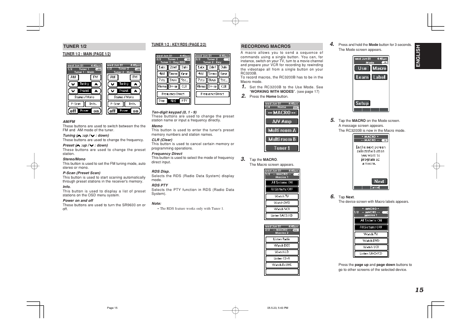 English | Marantz SR9600N User Manual | Page 19 / 71