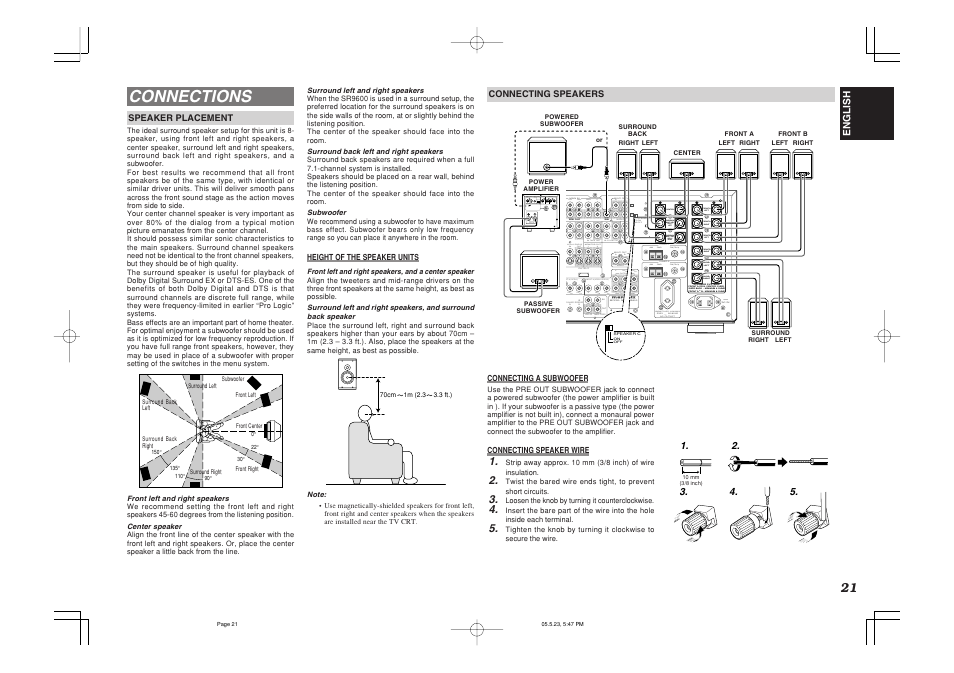 Connections | Marantz SR9600N User Manual | Page 25 / 71