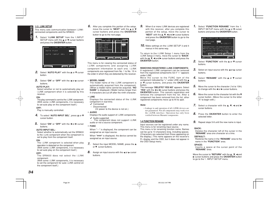 English | Marantz SR9600N User Manual | Page 38 / 71