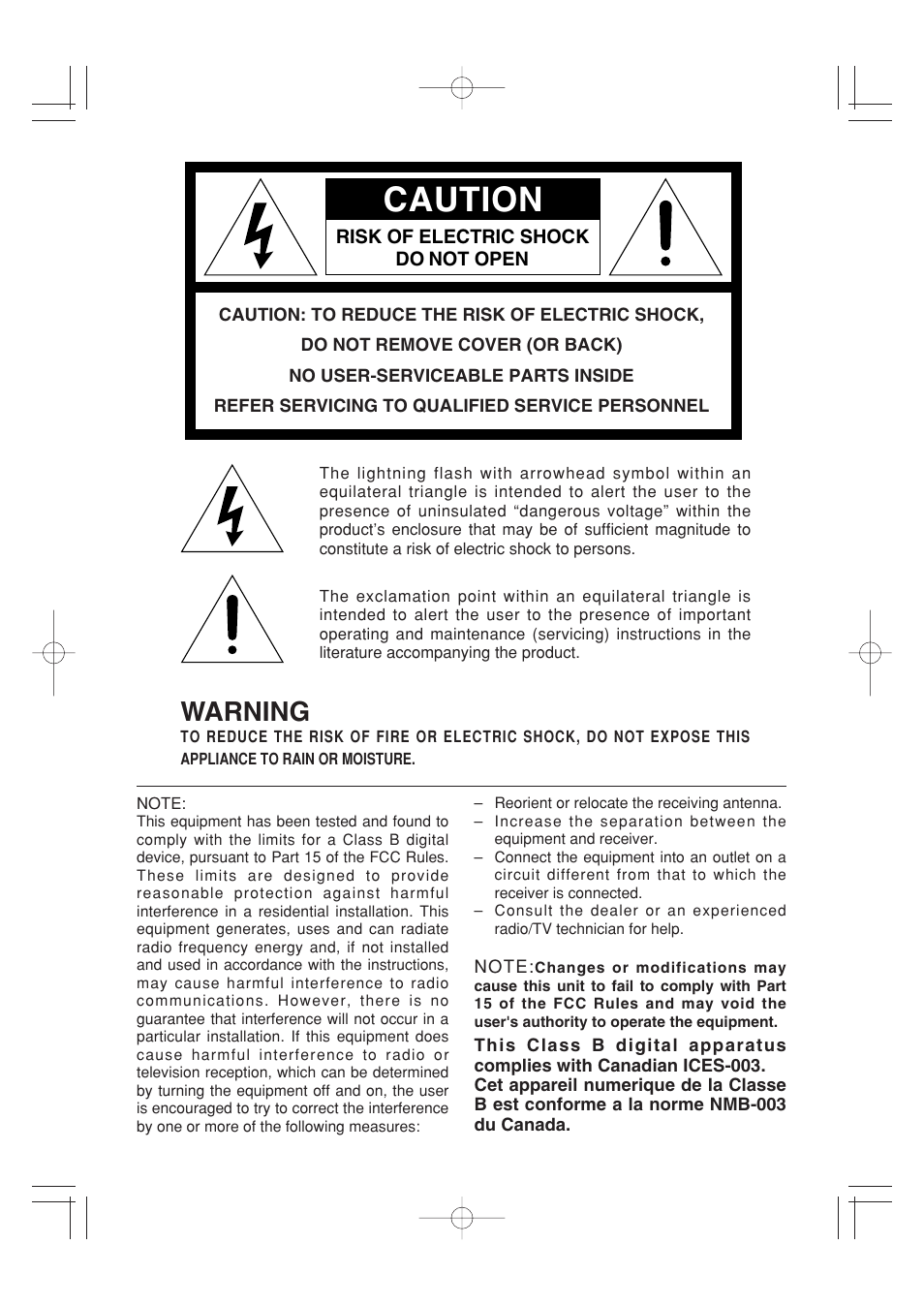 Caution, Warning | Marantz IS201 User Manual | Page 2 / 26