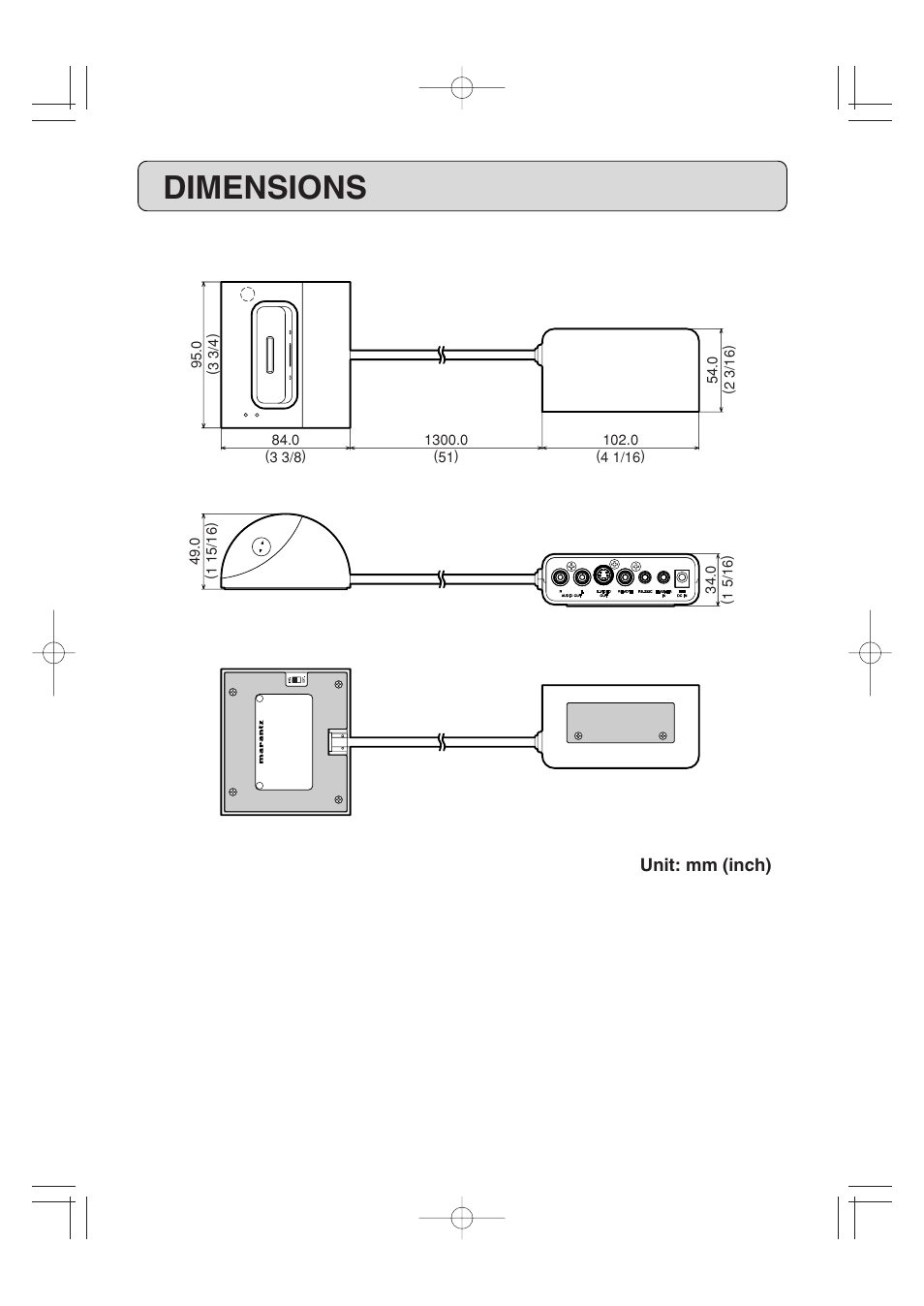 Dimensions | Marantz IS201 User Manual | Page 25 / 26
