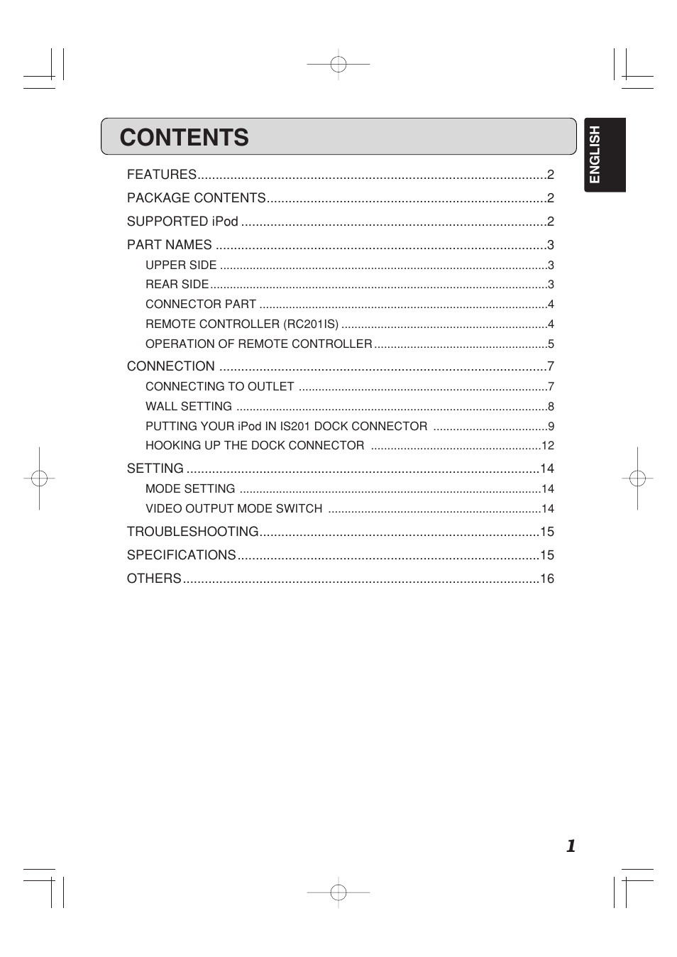 Marantz IS201 User Manual | Page 9 / 26