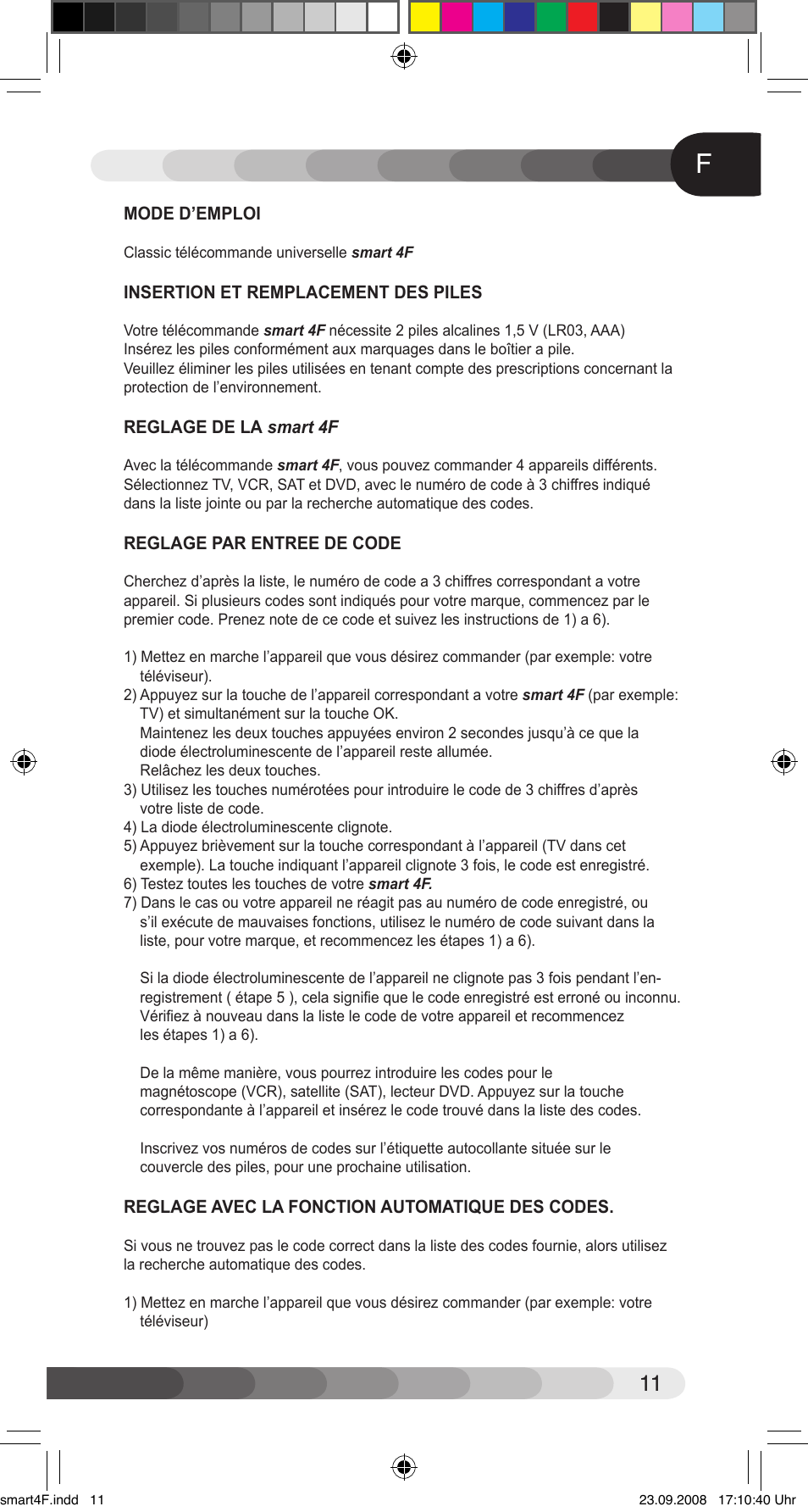 Classic Smart 4F User Manual | Page 11 / 20