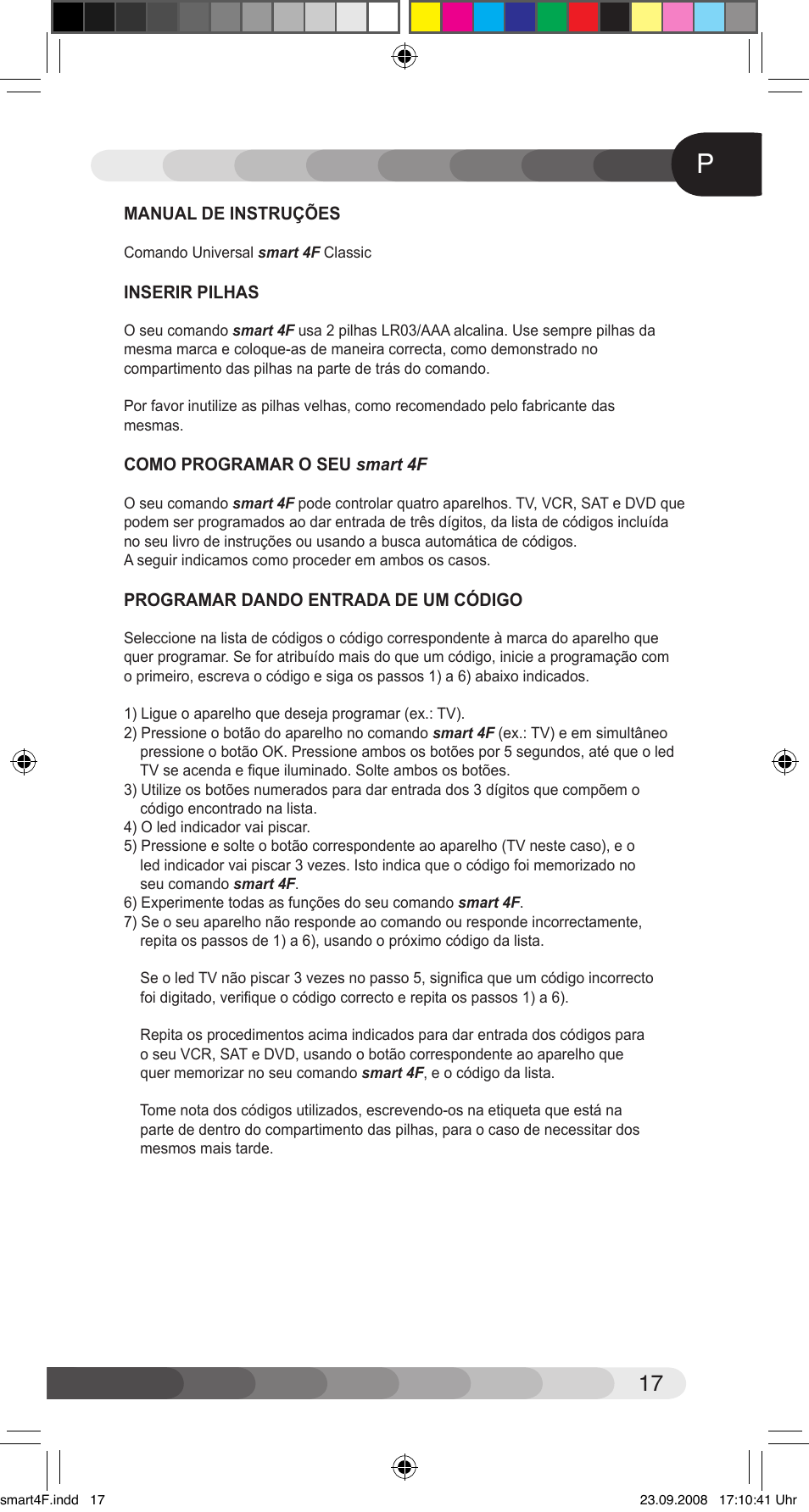 Classic Smart 4F User Manual | Page 17 / 20