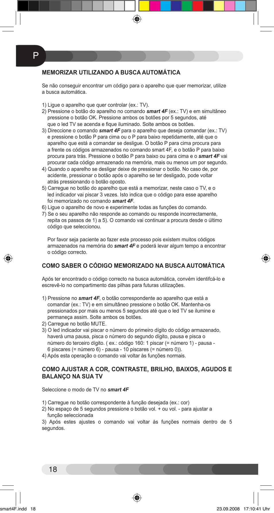 Classic Smart 4F User Manual | Page 18 / 20